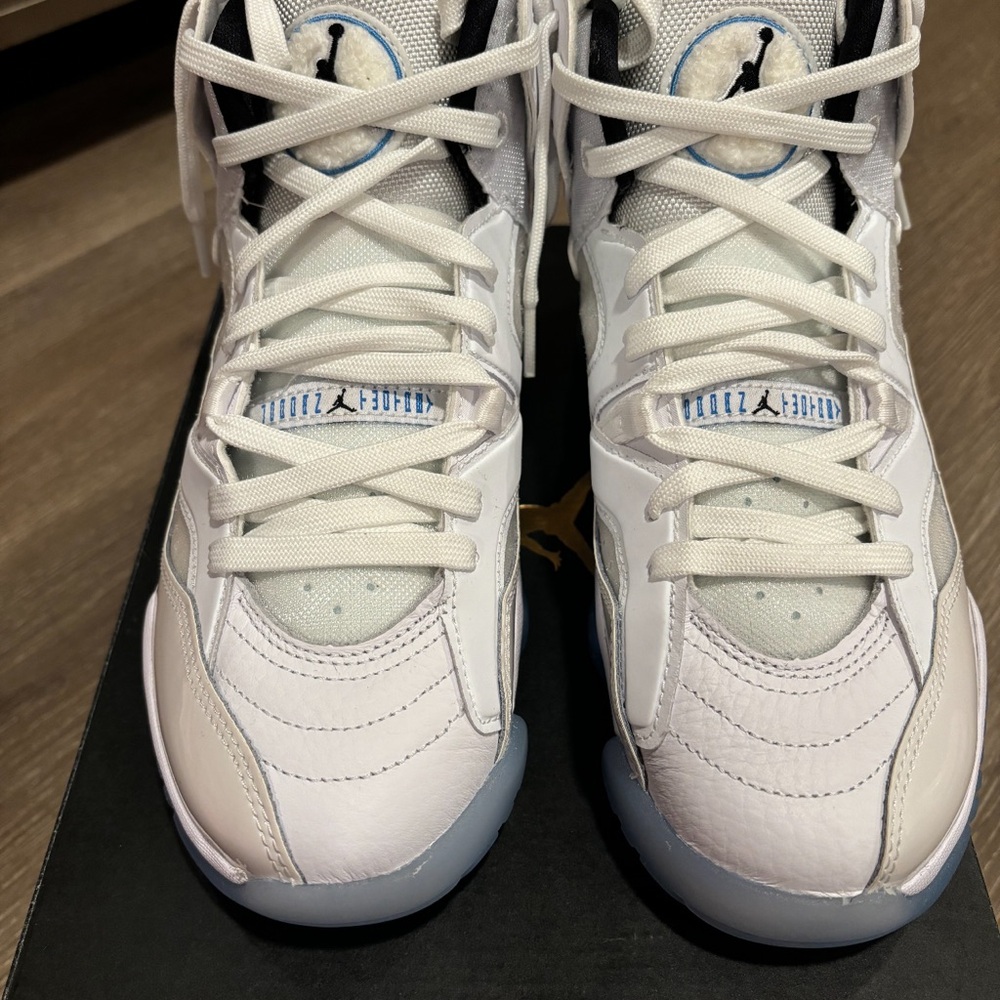 Nike Jumpman Two Trey White and Blue Sneakers